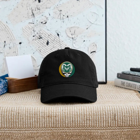 Colorado State Stealie Grateful Dead Dad Hat - black